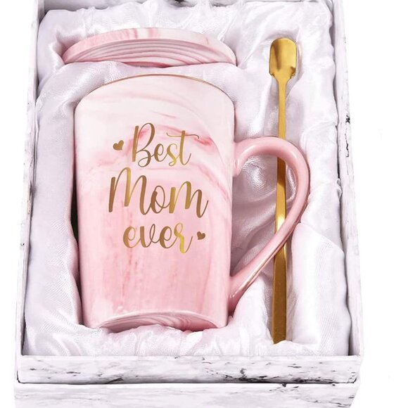 Syrios Gifts Other - Pink 'Best Mom Ever' Mug - 12oz for Mom on Christmas, Mother's Day, Birthday